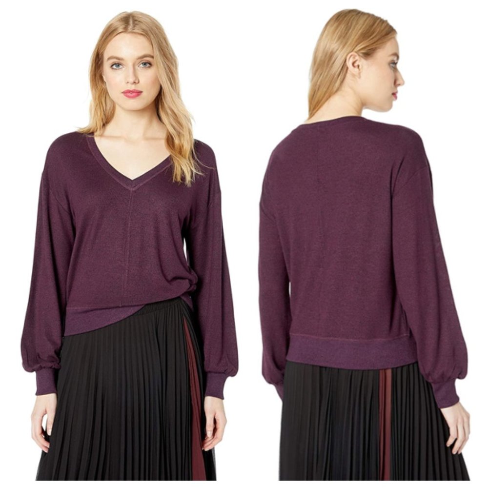PAIGE Arizona Top in burgundy